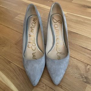 Sam Edelman gray suede heels size 38